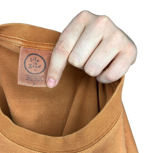 Life Is Good Orange Long Sleeve Outdoorsy Nature Granola Graphic Shirt Large - Picture 4 of 4
